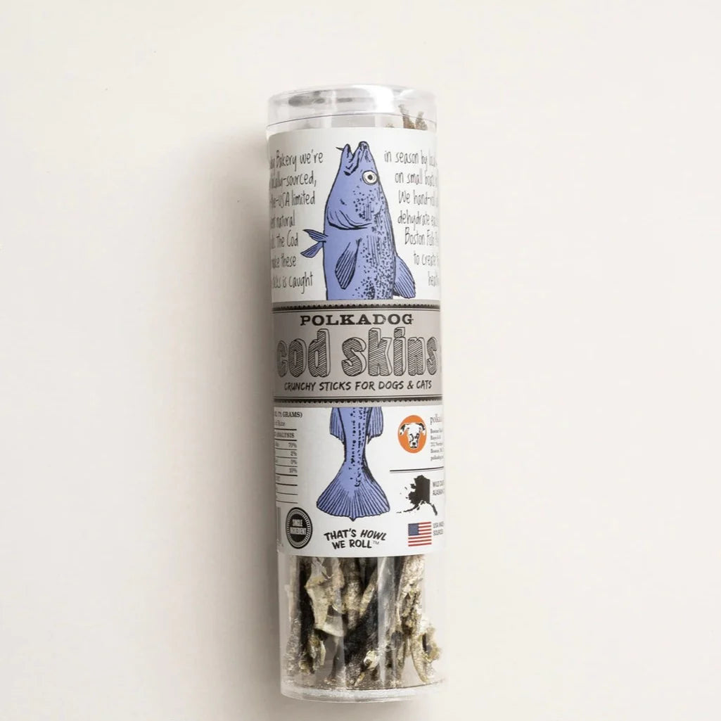 Polkadog Tube: Cod Skin Jerky - 2.5oz