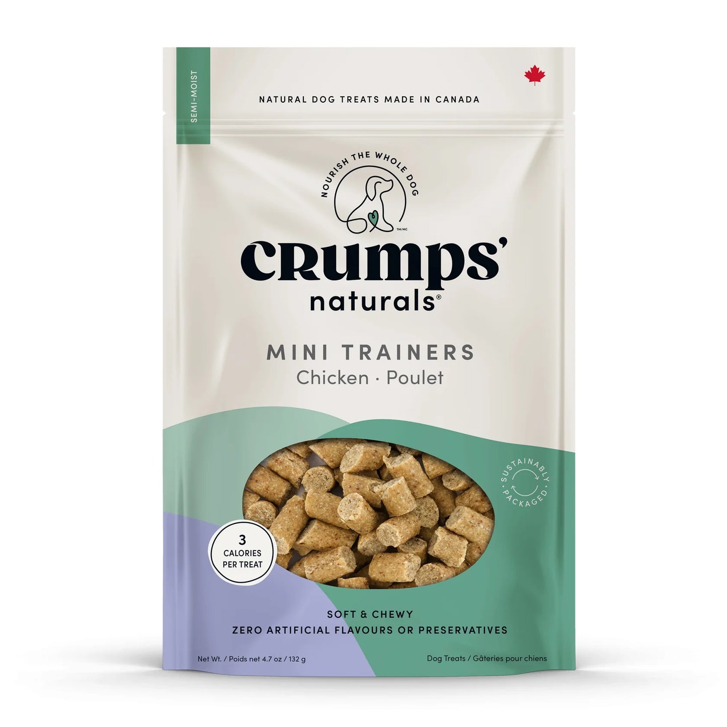 Crumps Mini Trainers Semi Moist Dog - Chicken/Duck/Beef 300g